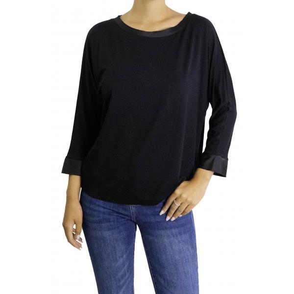Maglia con dettagli in raso 
